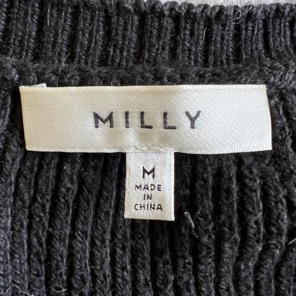 Milly Crisscross open long sleeve V- Neck Sweater M. - Picture 9 of 9